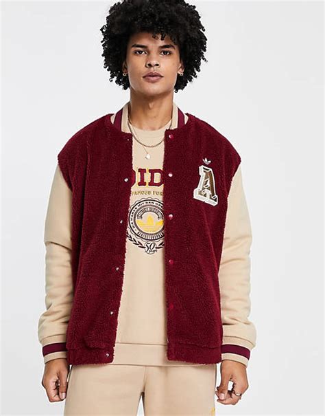 adidas original varsity jacket|adidas varsity jacket red.